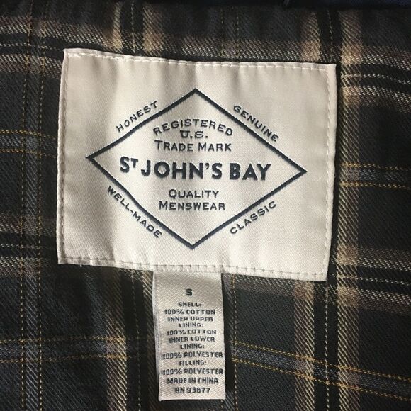 St. Johns Bay Men's Cotton with Flannel Lining Vest Size S - Picture 3 of 5